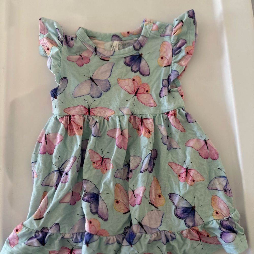 Posh Peanut Twirl Body Suit Dress - 6-12 Months